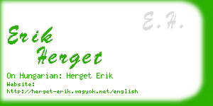 erik herget business card